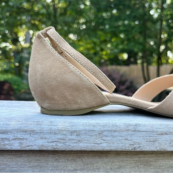 French Connection Vidoy Suede Leather Desert Sand Ankle Strap Sandals Sz 39.5/9 - Picture 10 of 16